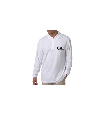 UltraClub Adult Long-Sleeve Whisper Piqué Polo