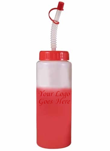 32 oz. Mood Sports Bottle With Flexible Straw, Full Color Digital