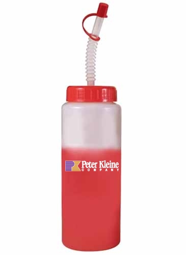 32 oz. Mood Sports Bottle With Flexible Straw, Full Color Digital