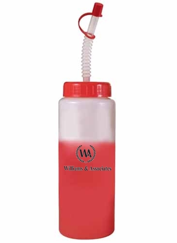 32 oz. Mood Sports Bottle With Flexible Straw, Full Color Digital