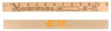 Fire Safety "U" Color Rulers - Natural Wood Finish