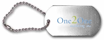 Dog Tag , 4-1/2" Ball Chain with Full Color Digital Imprint