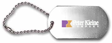 Dog Tag , 4-1/2" Ball Chain with Full Color Digital Imprint