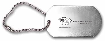 Dog Tag , 4-1/2" Ball Chain with Full Color Digital Imprint
