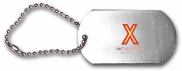 Dog Tag , 4-1/2" Ball Chain with Full Color Digital Imprint