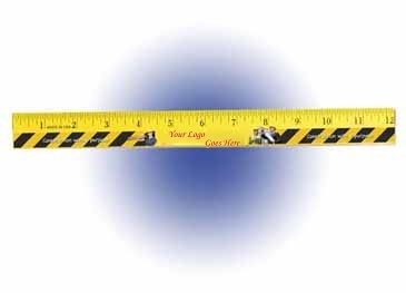 12" Enamel Wood Ruler, Full Color Digital