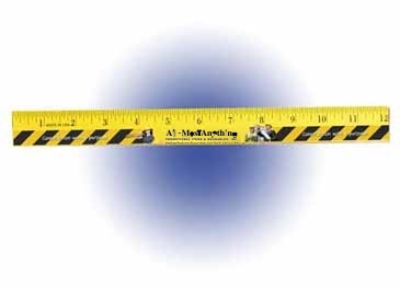 12" Enamel Wood Ruler, Full Color Digital