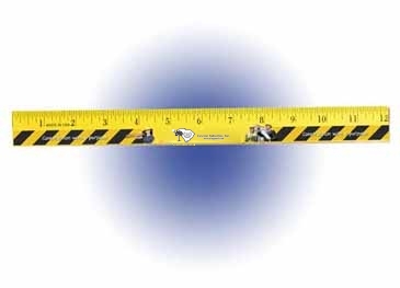 12" Enamel Wood Ruler, Full Color Digital