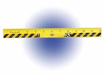 12" Enamel Wood Ruler, Full Color Digital