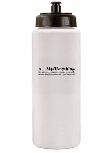 32oz. Sports Bottle w/Push 'n Pull Cap, Full Color Digital