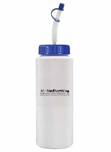 32oz. Sports Bottle With Flexible Straw, Full Color Digital