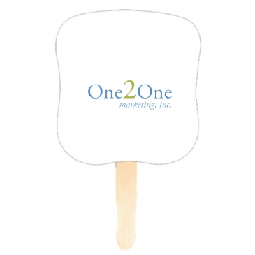 Hourglass Shape Hand Fan,Full Color Digital