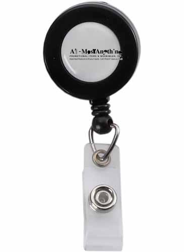 Round Retractable Zip Cord W/ Epoxy Dome