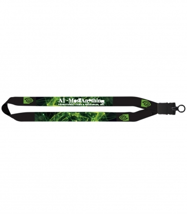 1" Dye-Sublimated Waffle Weave Lanyard