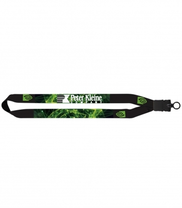 1" Dye-Sublimated Waffle Weave Lanyard