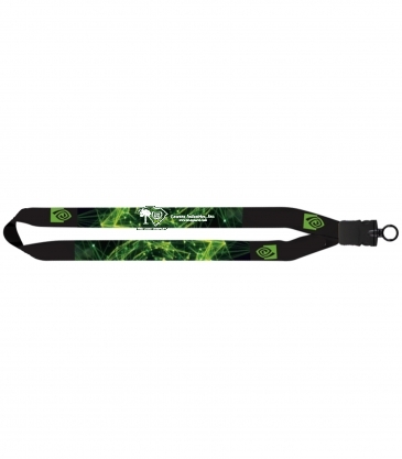 1" Dye-Sublimated Waffle Weave Lanyard