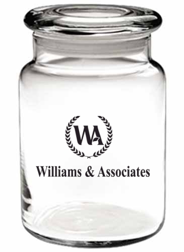 26 oz. Apothecary Jar w/Flat Lid