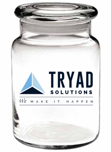 26 oz. Apothecary Jar w/Flat Lid