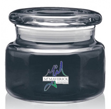 8 oz. Apothecary Jar with Flat Lid - Deep Etched