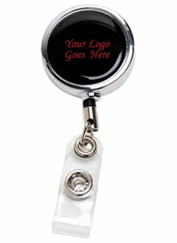 30” Cord Chrome Solid Metal Retractable Badge