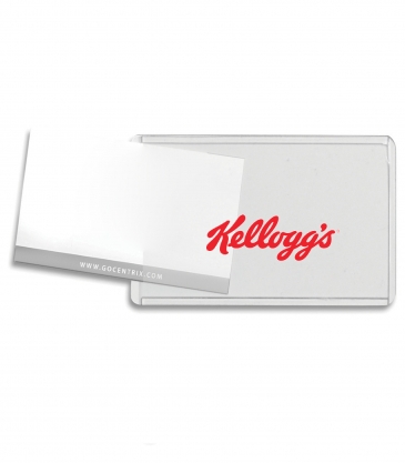Brushed Aluminum Slip-In Pocket Luggage Bag Tag