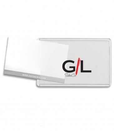 Brushed Aluminum Slip-In Pocket Luggage Bag Tag