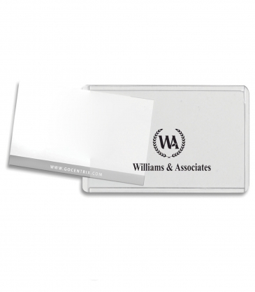 Brushed Aluminum Slip-In Pocket Luggage Bag Tag