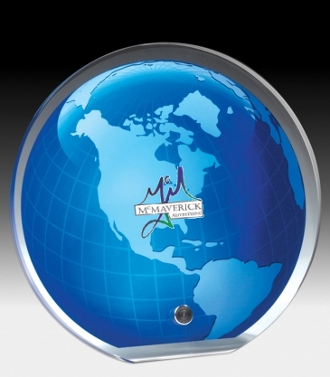 Globe Graphic Award - 6 1/2" Dia