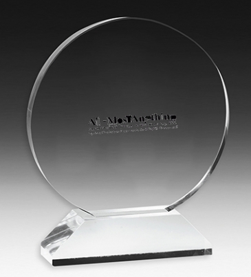 Round Award on Elevated Base