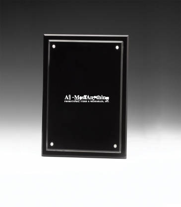 Magnetic Certificate Holder - Clear on Black - 8" x 10" Insert