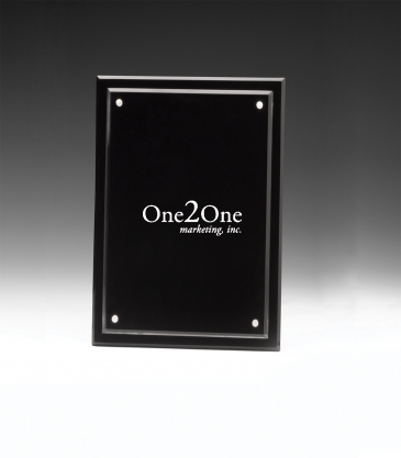 Magnetic Certificate Holder - Clear on Black - 8" x 10" Insert