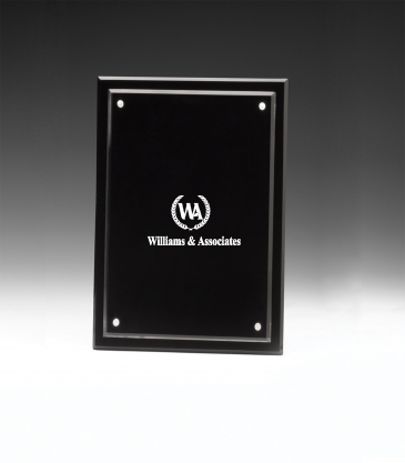 Magnetic Certificate Holder - Clear on Black - 8" x 10" Insert