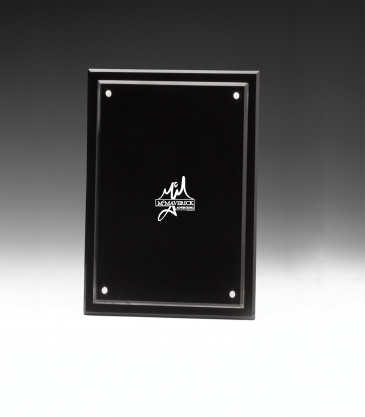 Magnetic Certificate Holder - Clear on Black - 8" x 10" Insert