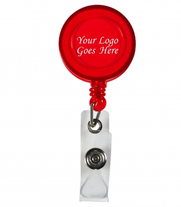 Blank 30” Retractable Badge Reel with Metal Slip Clip Back