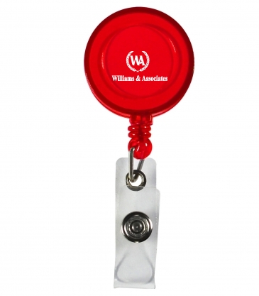 Blank 30” Retractable Badge Reel with Metal Slip Clip Back