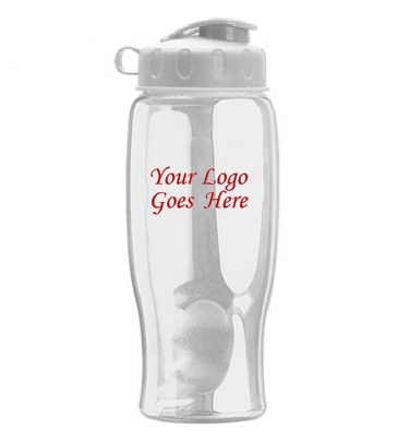 Poly-Pure - 27 oz. Transparent Bottle - Flip Lid