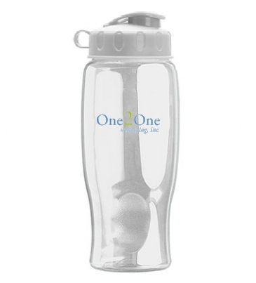 Poly-Pure - 27 oz. Transparent Bottle - Flip Lid