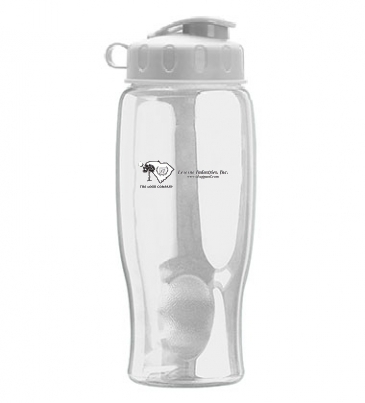 Poly-Pure - 27 oz. Transparent Bottle - Flip Lid