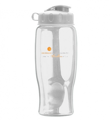 Poly-Pure - 27 oz. Transparent Bottle - Flip Lid