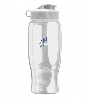 Poly-Pure - 27 oz. Transparent Bottle - Flip Lid