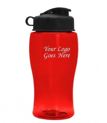 18 oz. Transparent Bottle with Flip Lid