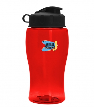 18 oz. Transparent Bottle with Flip Lid