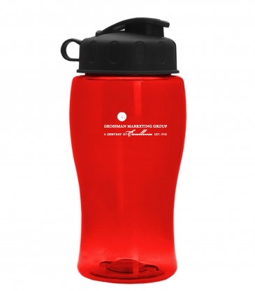 18 oz. Transparent Bottle with Flip Lid