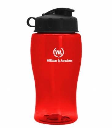 18 oz. Transparent Bottle with Flip Lid