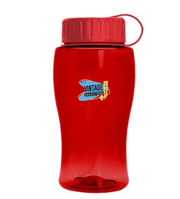 Poly-Pure Jr. - 18 Oz. Transparent Bottle With Tethered Lid