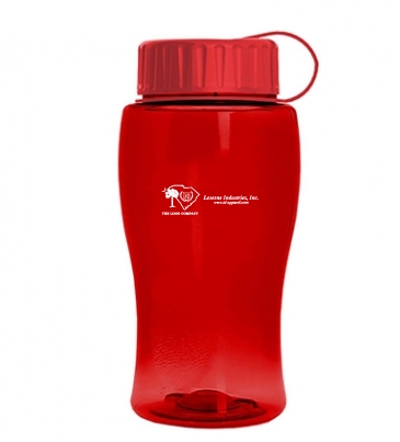 Poly-Pure Jr. - 18 Oz. Transparent Bottle With Tethered Lid