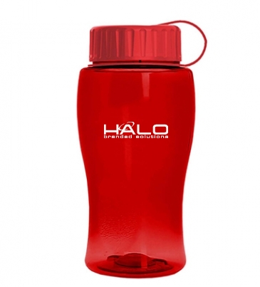 Poly-Pure Jr. - 18 Oz. Transparent Bottle With Tethered Lid