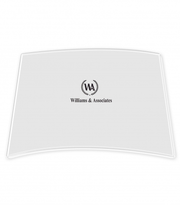 Nanobrite Self-Standing Trapezoid Curved Award