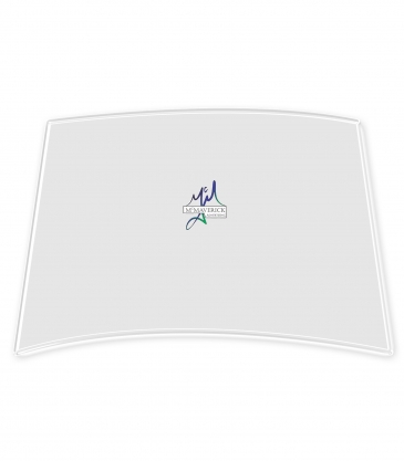 Nanobrite Self-Standing Trapezoid Curved Award