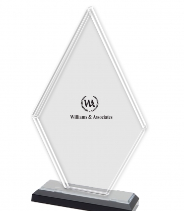 10" Jade Diamond Award on Black Marble Base